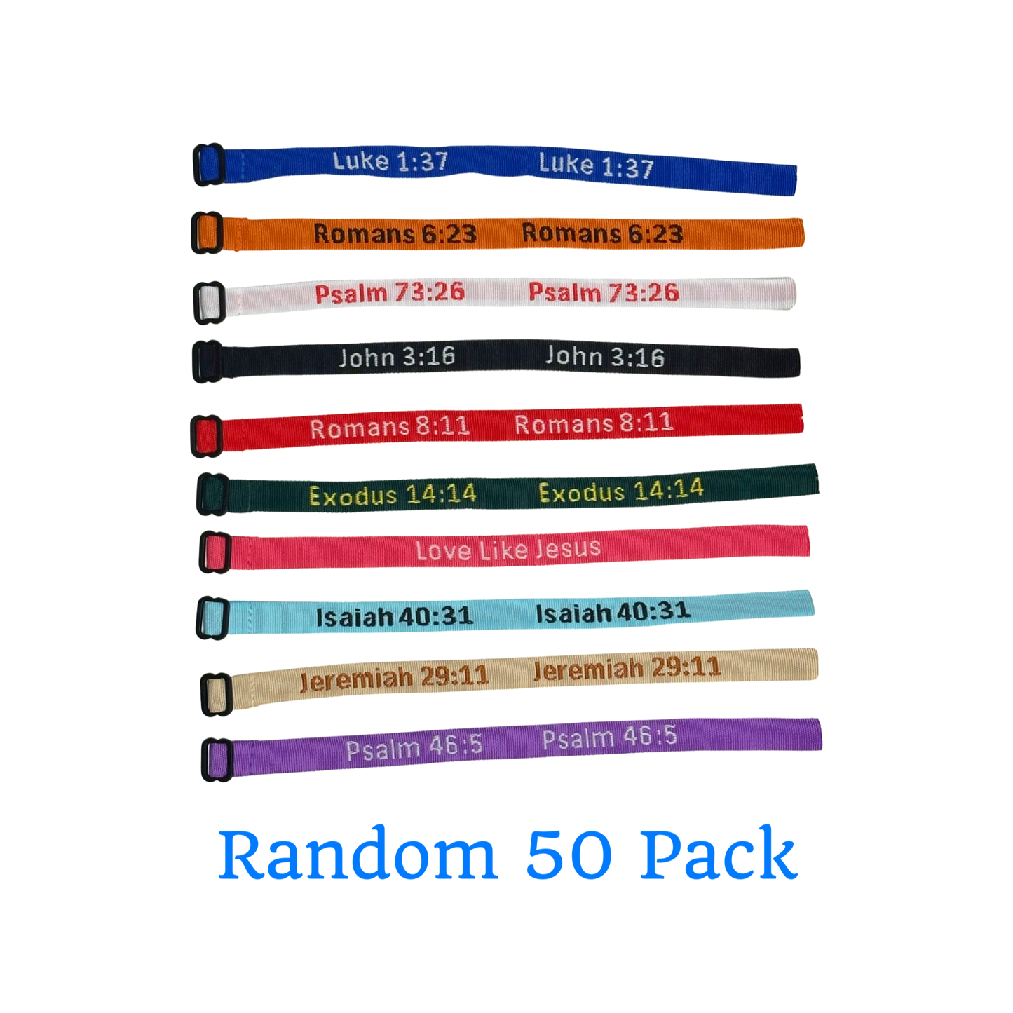 50 Pack Random Christian Bracelet