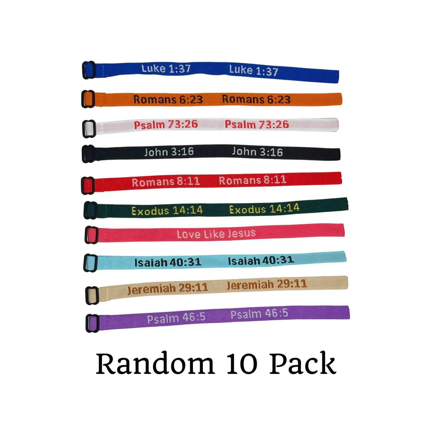 10 Pack Random Christian Bracelet