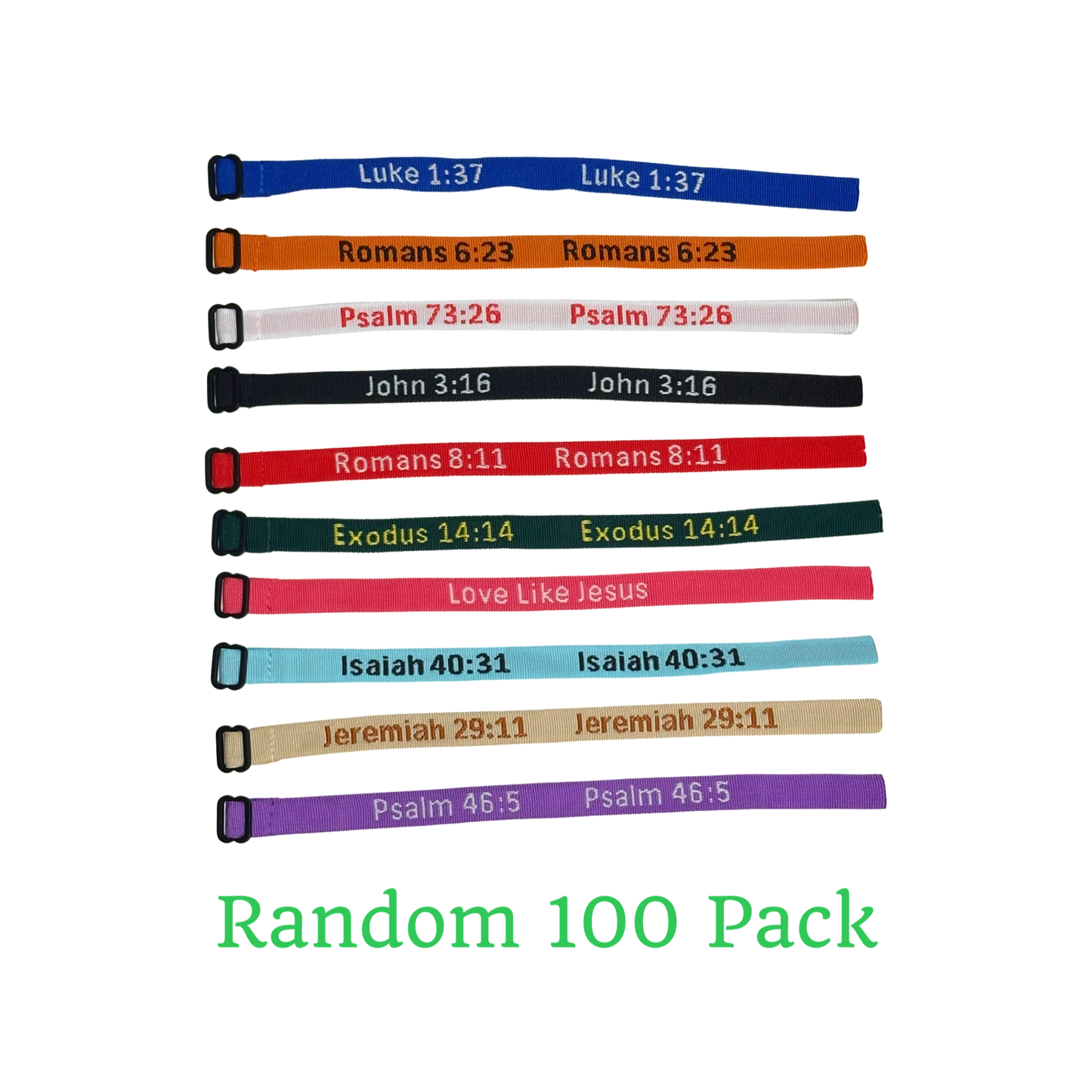 100 Pack Random Christian Bracelet