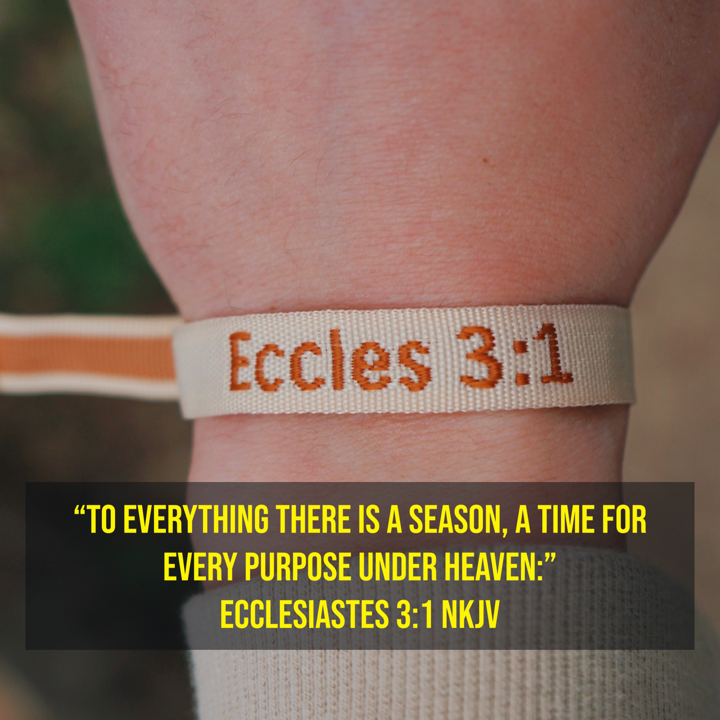 Ecclesiastes 3:1 Bible Verse Bracelet