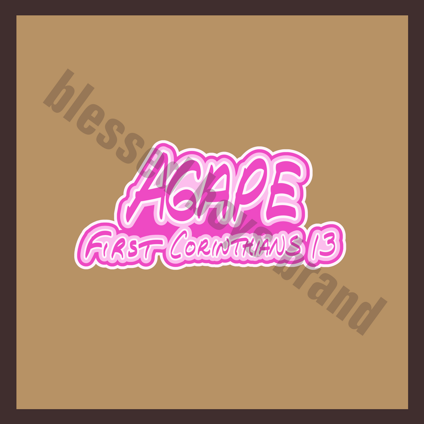 AGAPE Love (Pink) Sticker