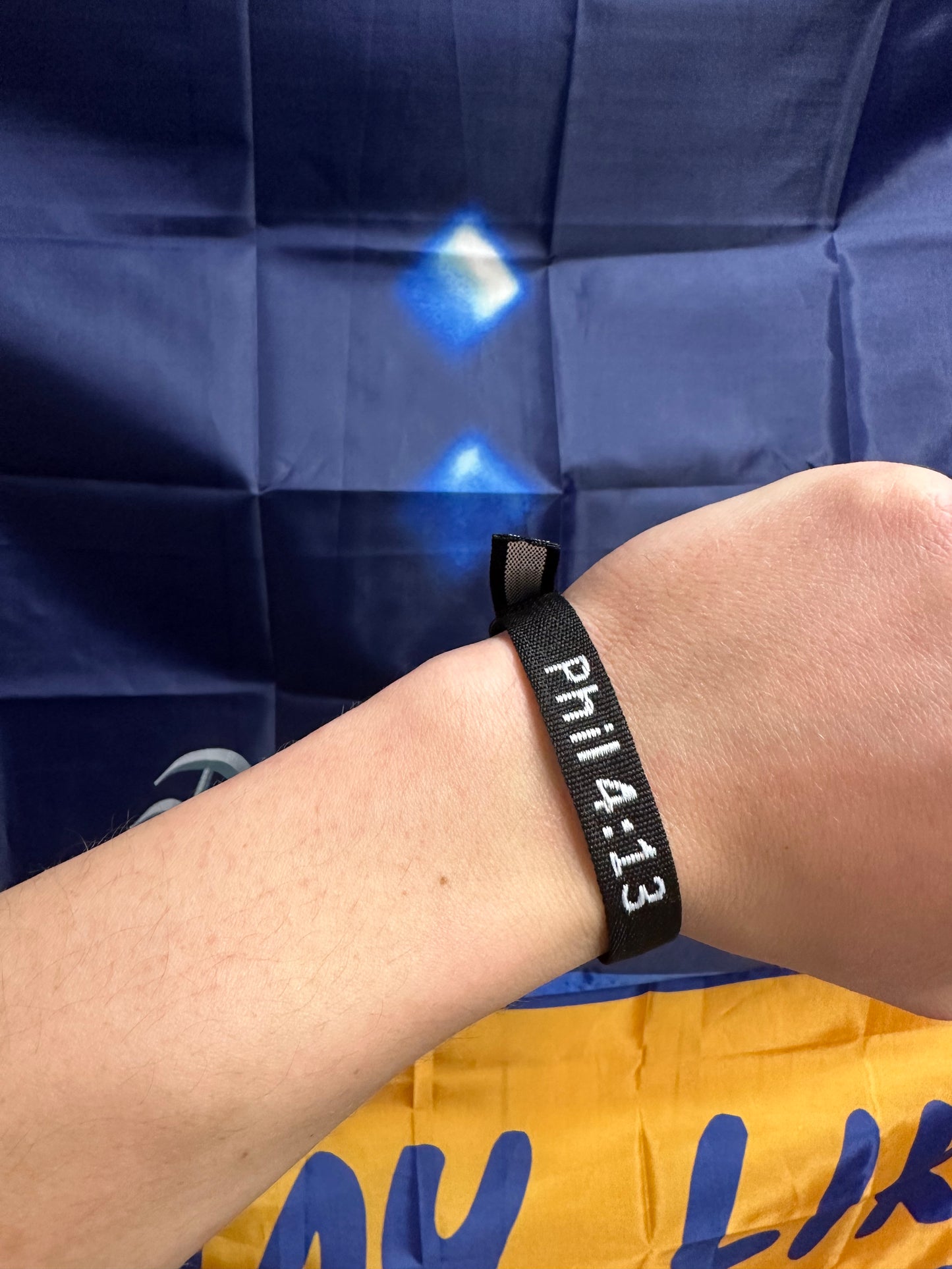 Philippians 4:13 (Black) Bible Verse Bracelet