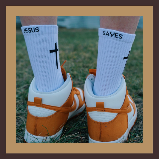 Jesus Saves Crew Socks