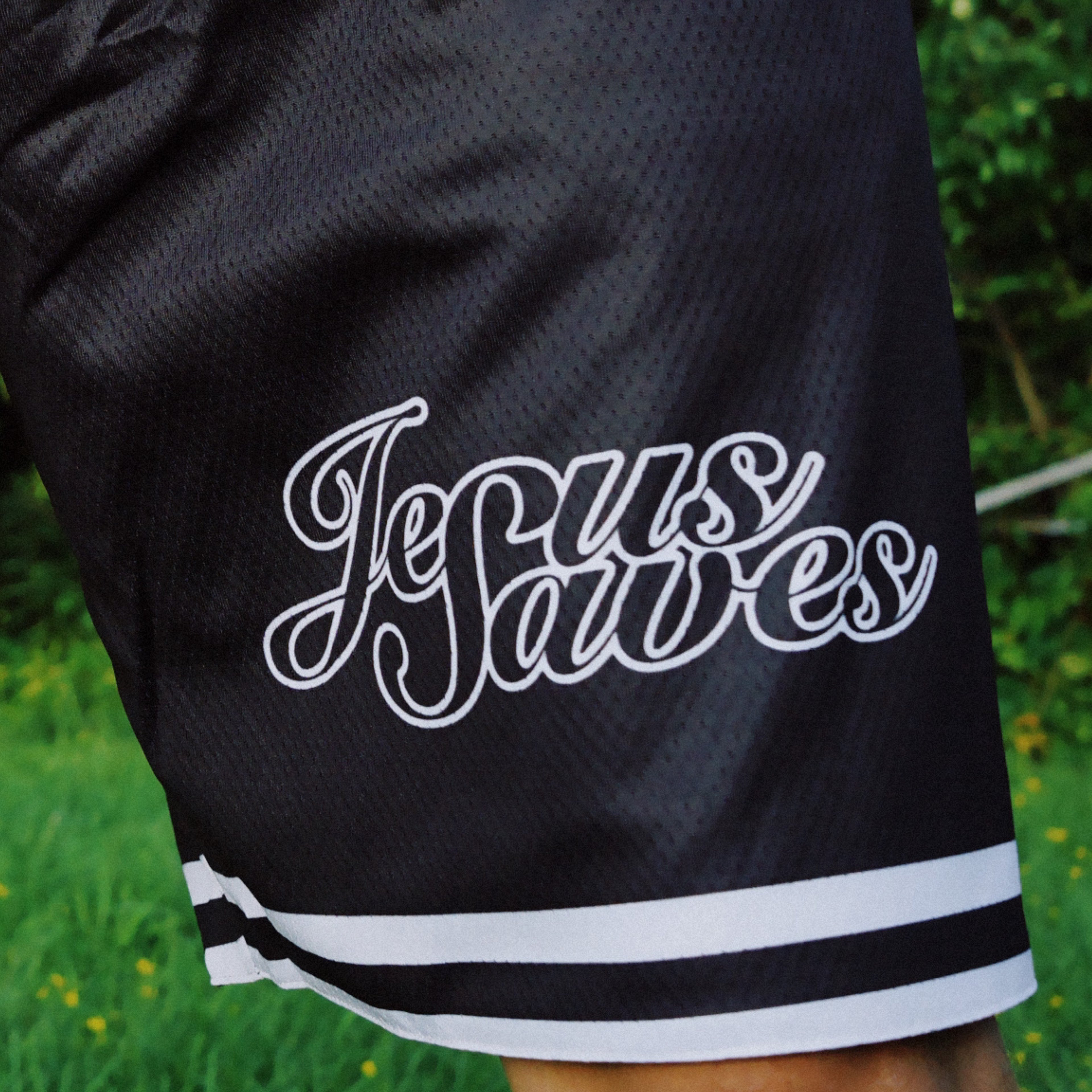 Jesus Saves Shorts (Black)