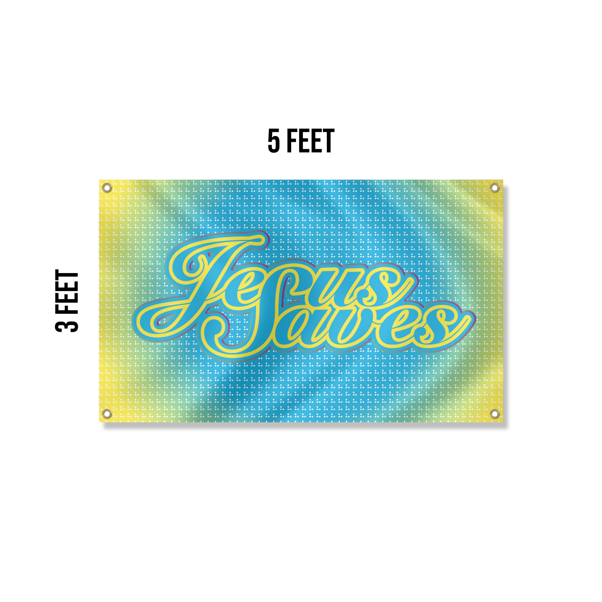 “Jesus Saves Script” Flag