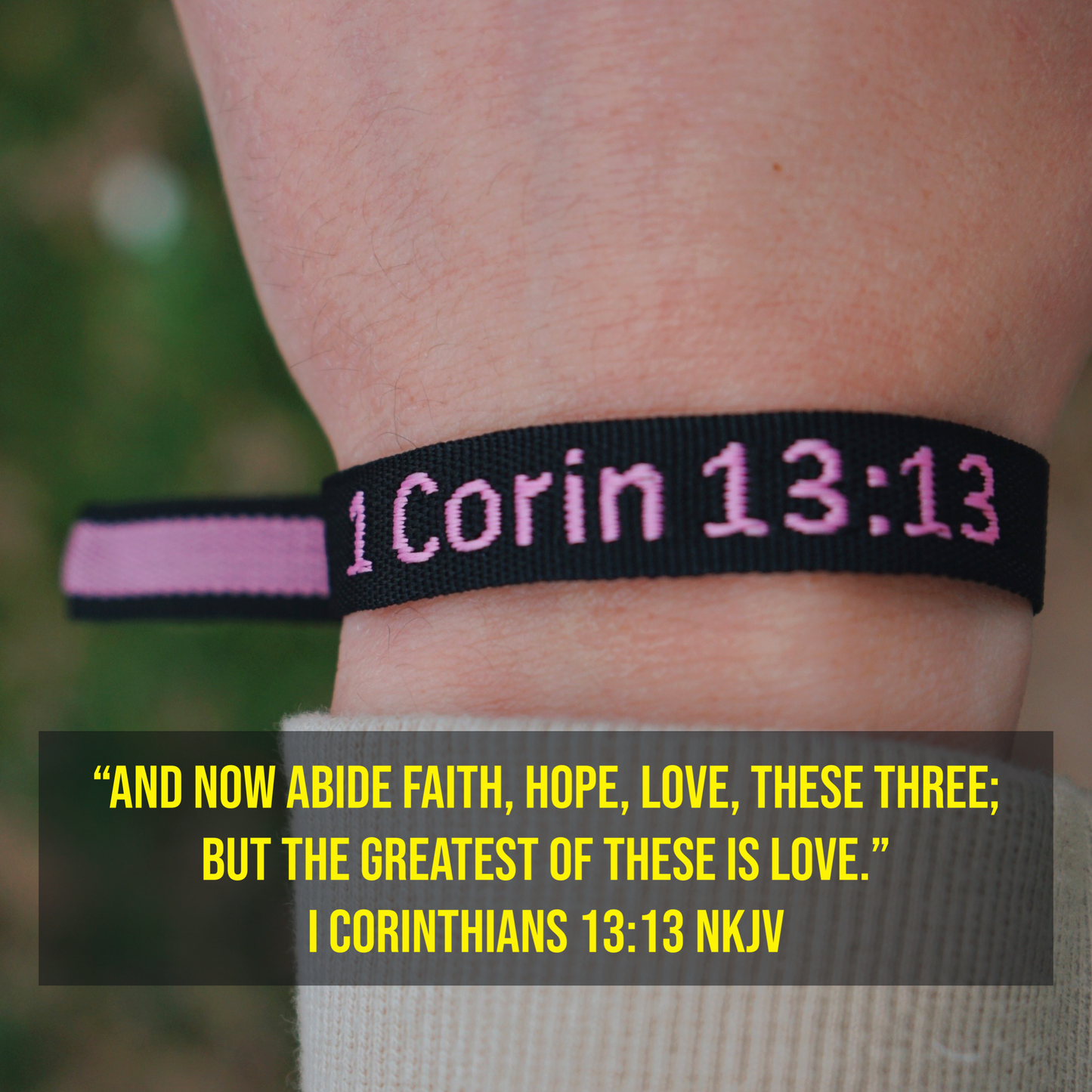 1 Corinthians 13:13 Bible Verse Bracelet