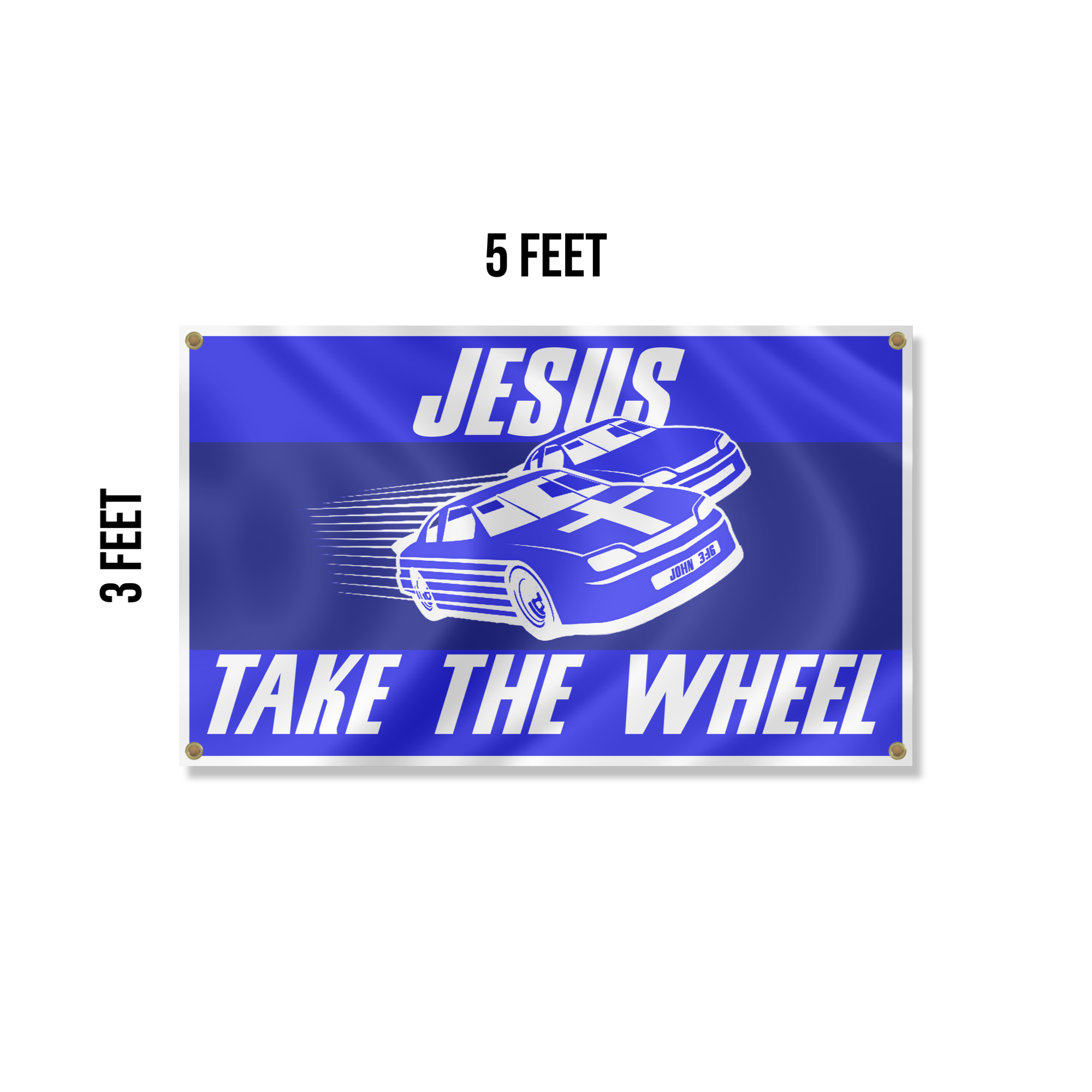 “Jesus Take The Wheel” Flag