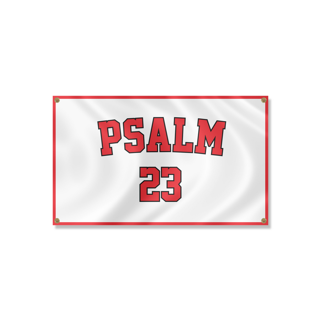 “Psalm 23” Flag (White)