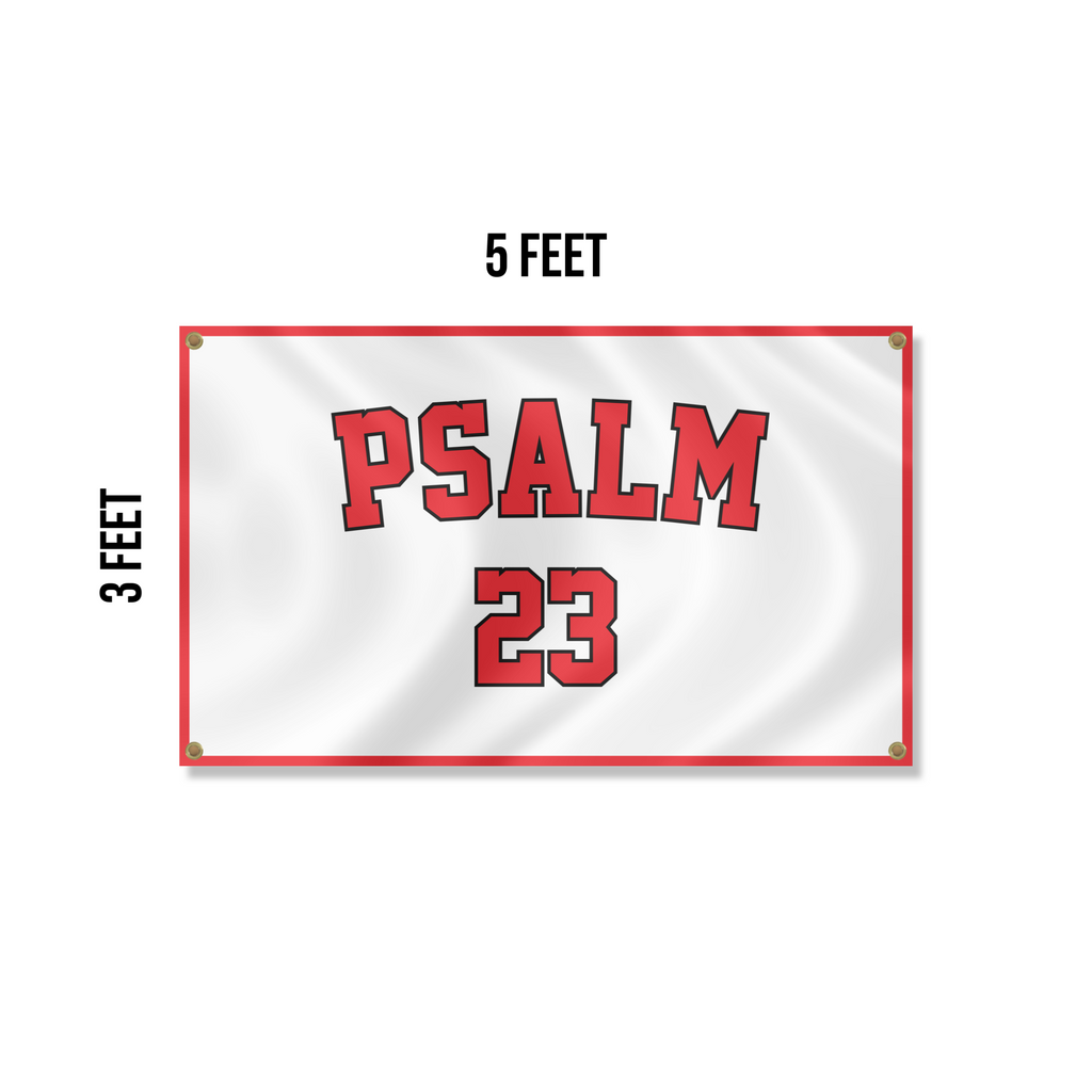 “Psalm 23” Flag (White)