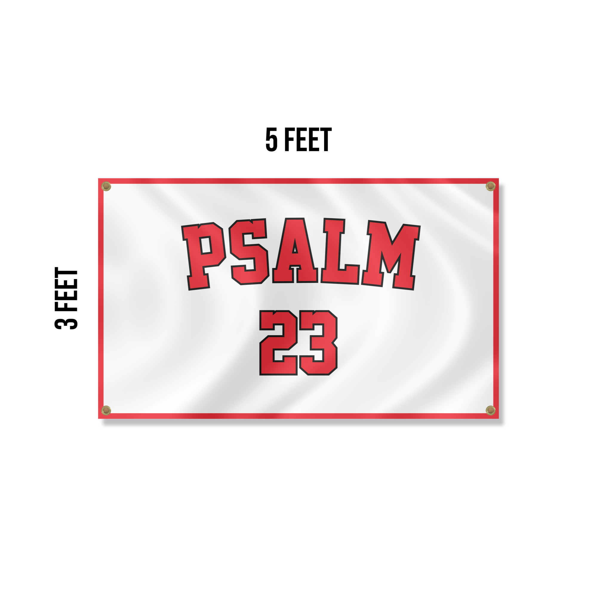 “Psalm 23” Flag (White)