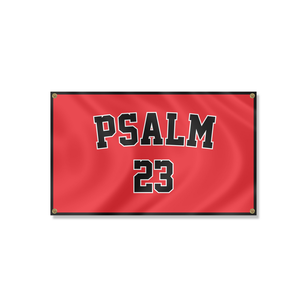 “Psalm 23” Flag (White)
