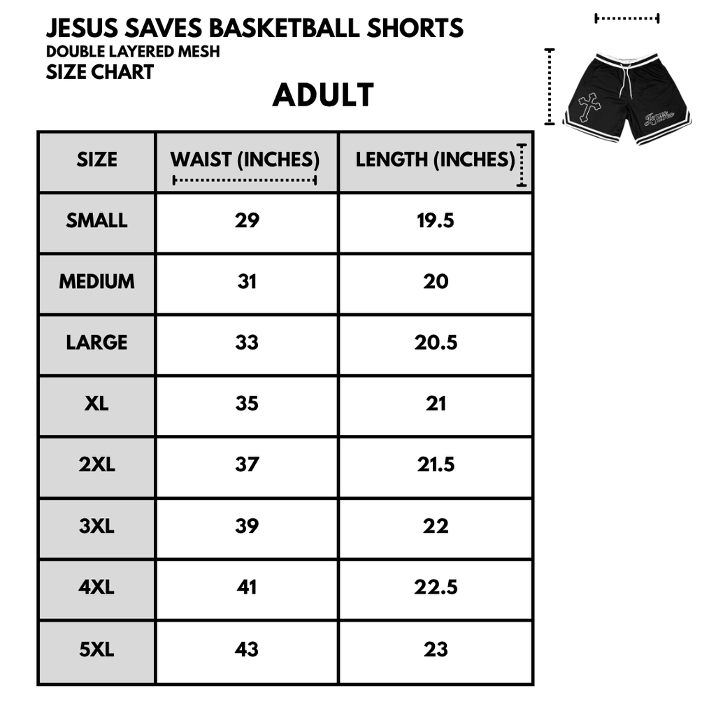 Jesus Saves Shorts (Black)