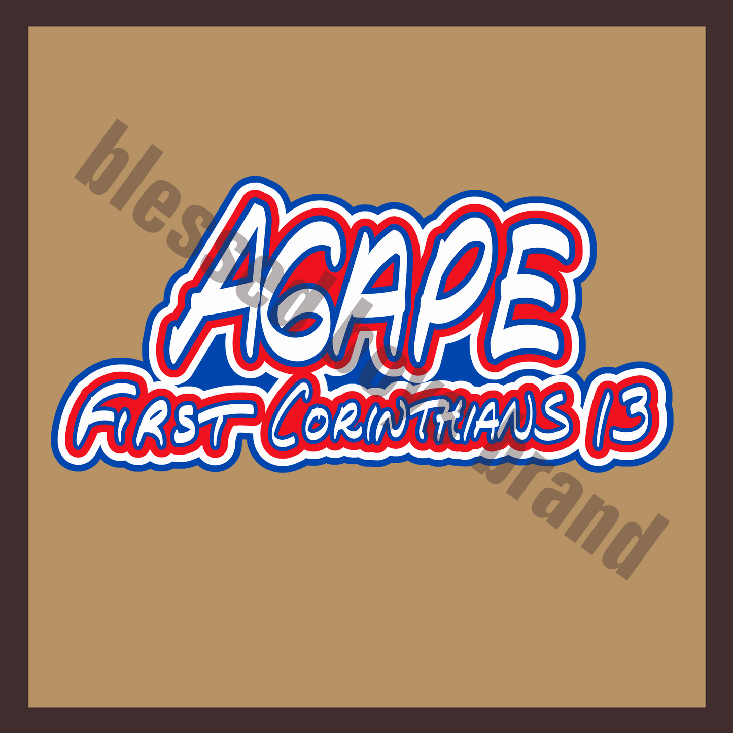 AGAPE Love (Blue) Sticker