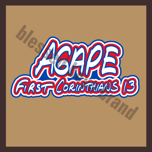 AGAPE Love (Blue) Sticker