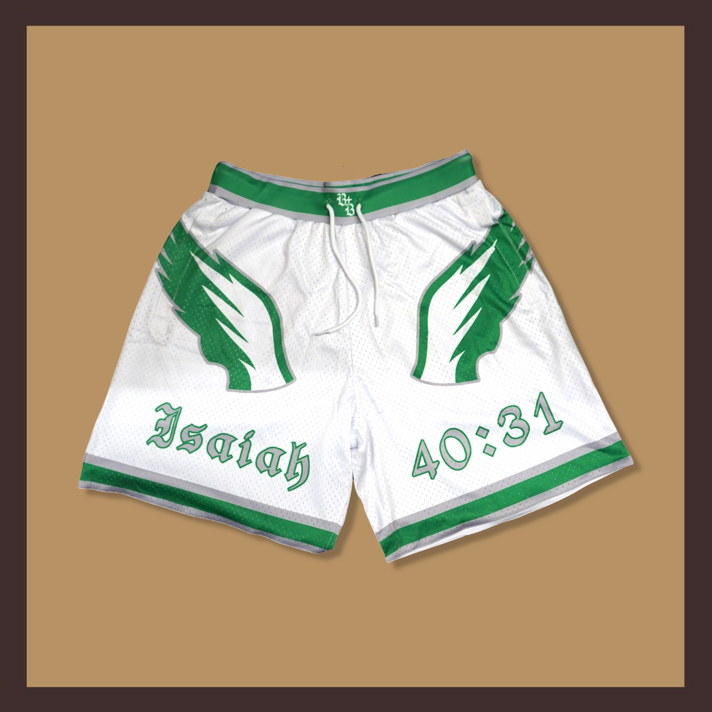 Isaiah 40:31 Shorts (White)