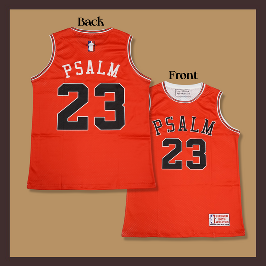 Psalm 23 Basketball Jersey (Red)