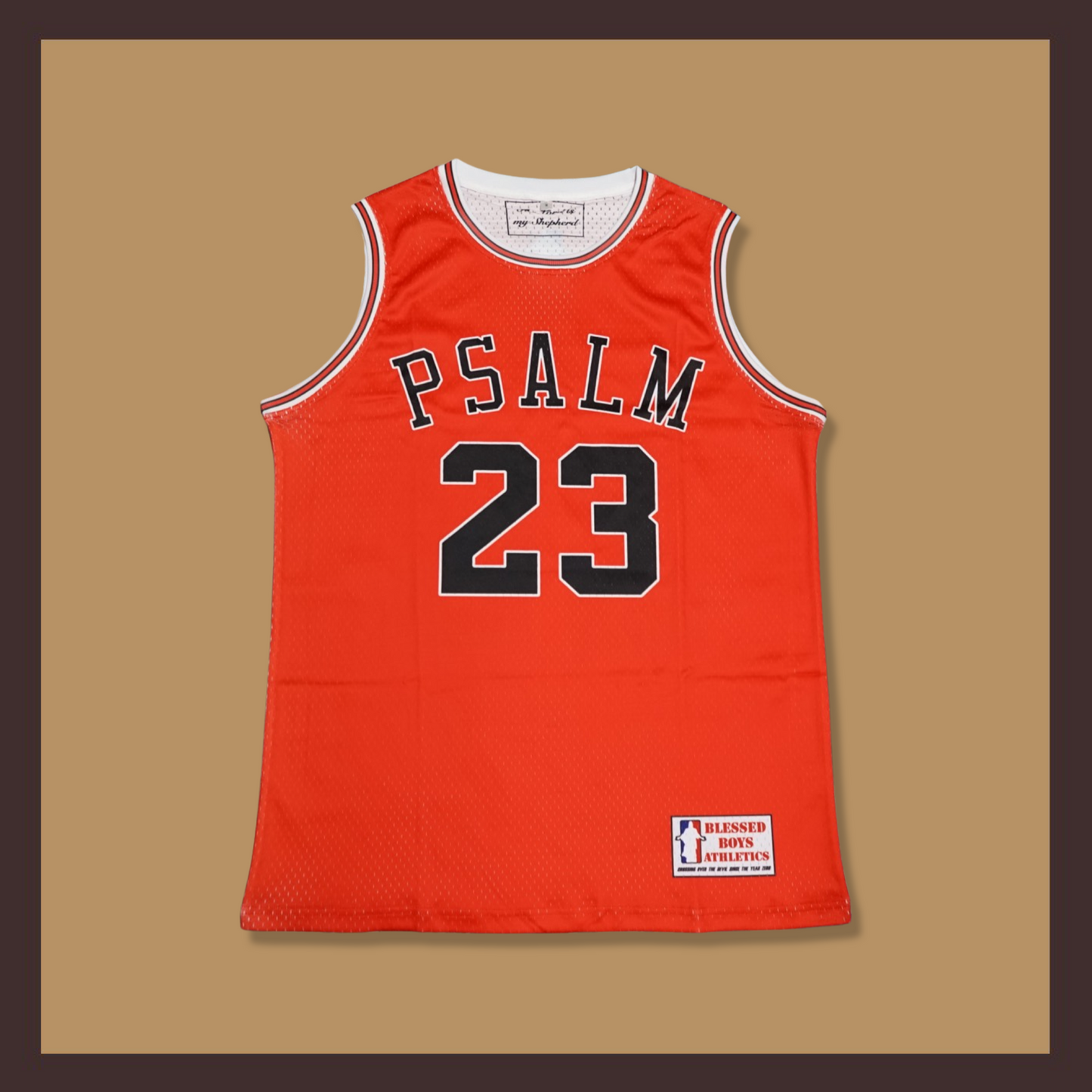 Psalm 23 Basketball Jersey (Red)