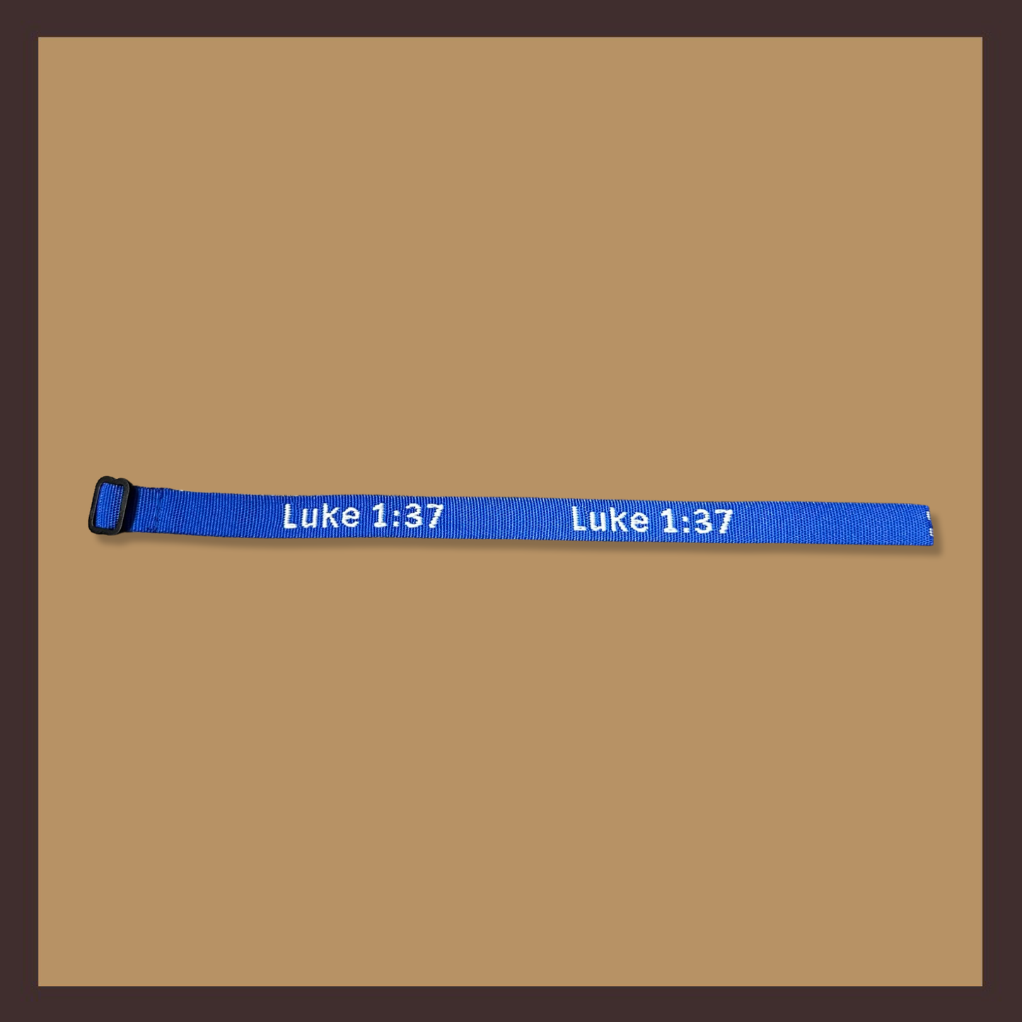 Luke 1:37 (Blue) Bible Verse Bracelet