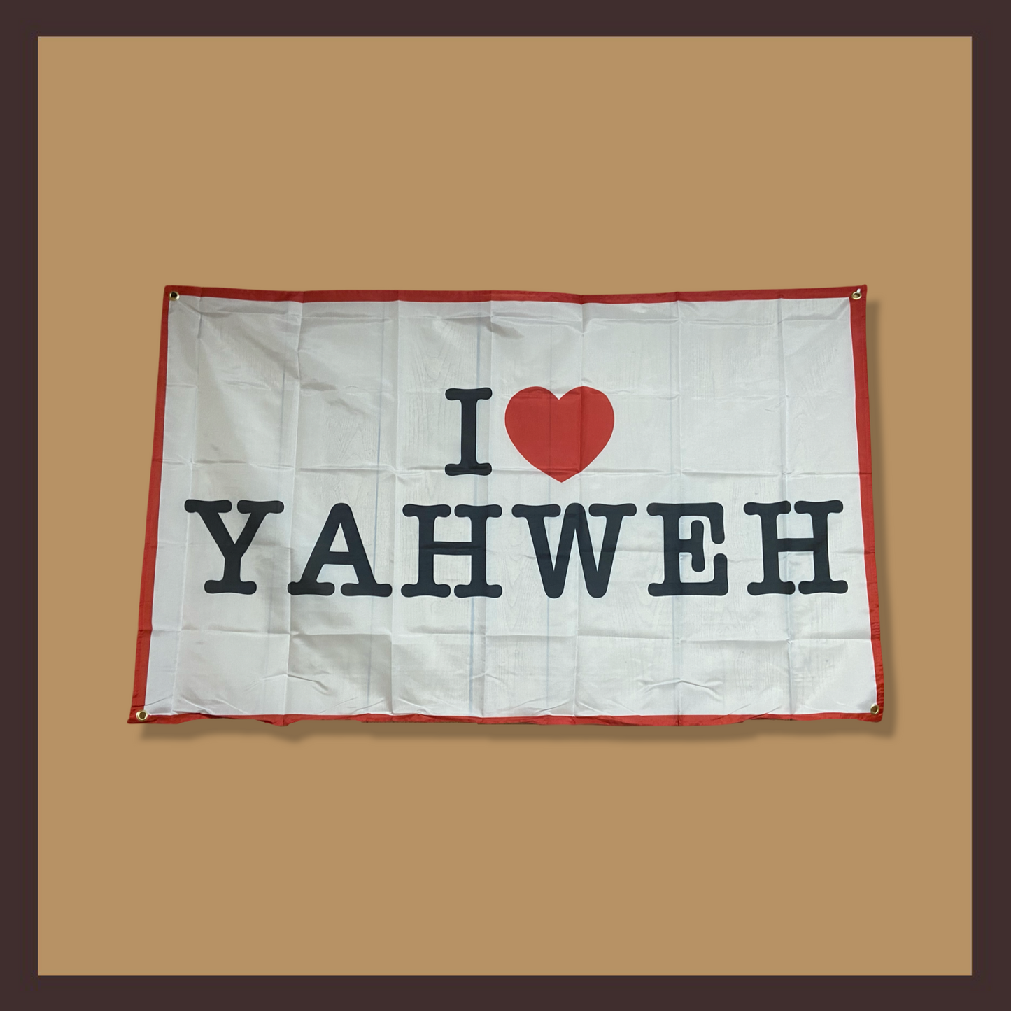 “I Heart Yahweh” Flag (White)