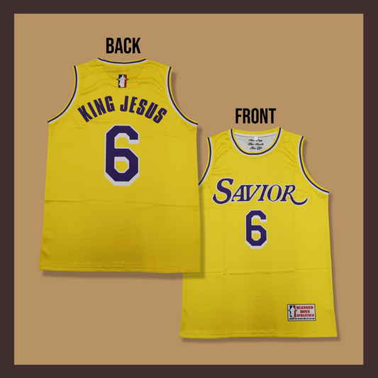 King Jesus Basketball Jersey (Yellow)