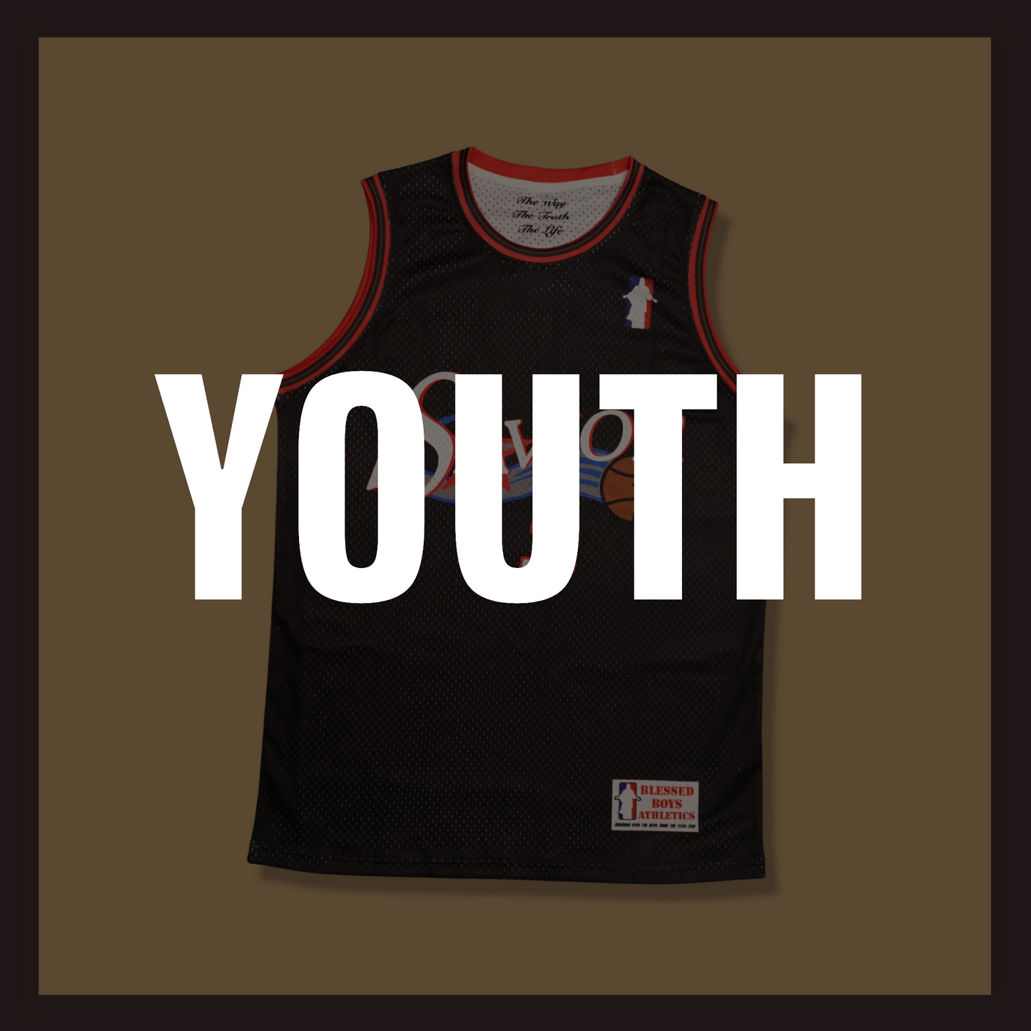 "Jesus is the Answer" Basketball Jersey (Black)